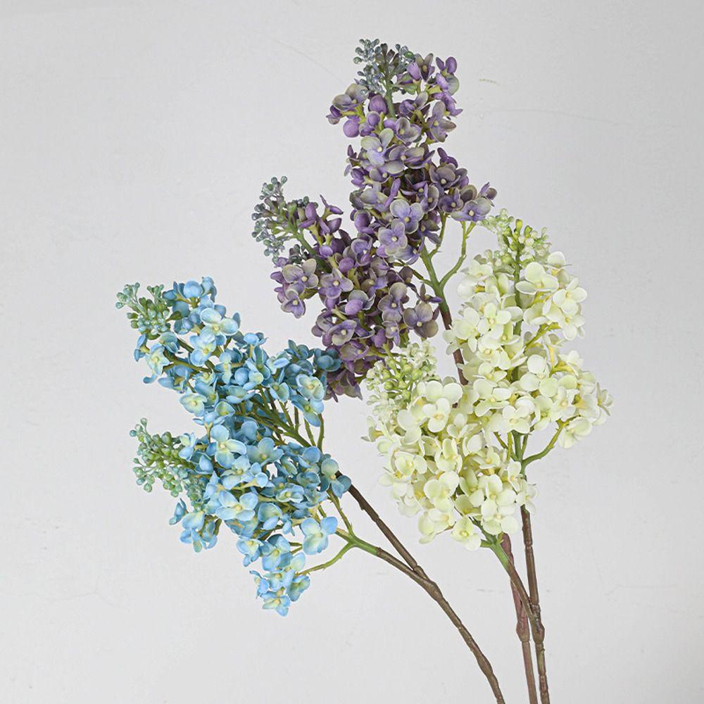 Luxury Silk Lilac Flower Branch Elegant Fake Flower Artificial Lilac Flower Shop Hotel Decoration