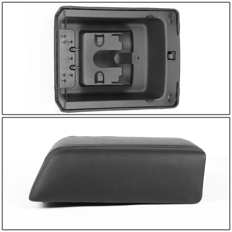 Portable Car Center Console Armrest Lid Cover GECS-004-BK For Ford F-150 F150 Lincoln Mark LT 2004-2008 Rest Latch Box