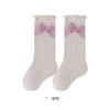 Sommer-Netz-Baumwollsocken mit Schleife für Mädchen (Wadenlänge)