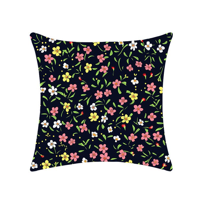New Floral Floral Series Pillow Case Soft Car Home Decoration Bedroom Bedside Pillow Cushion Cover