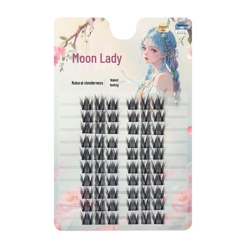 

Moon Girl Sweet Cat Elf Natural False Eyelashes - Black Stem, Segmented Barbie Style
