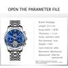 POEDAGAR Business Watch Men Luxury Fashion Stainless Steel Sport Watches Masculino