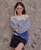 SWEET SOUP Striped Loose Fit Emblem Sweater (Wbalkf1)