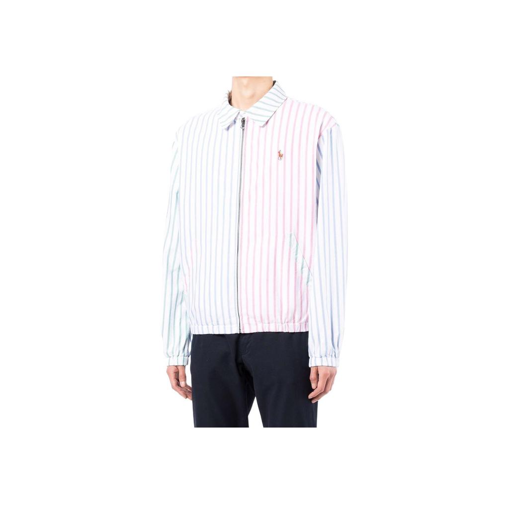 Polo Ralph Lauren SS22 Color Block Striped Zip Collar Jacket Men Jackets Multicolor 710864537-001