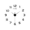 3D Three-dimensional Wall Clock DIY Wall Sticker Digital Clock Silent Travel Time Living Room Bedroom Simple Punch-free Clock