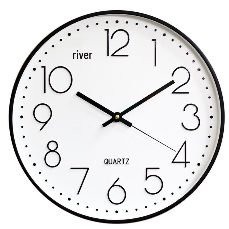 12" Silent Quartz Wall Clock for Living Room