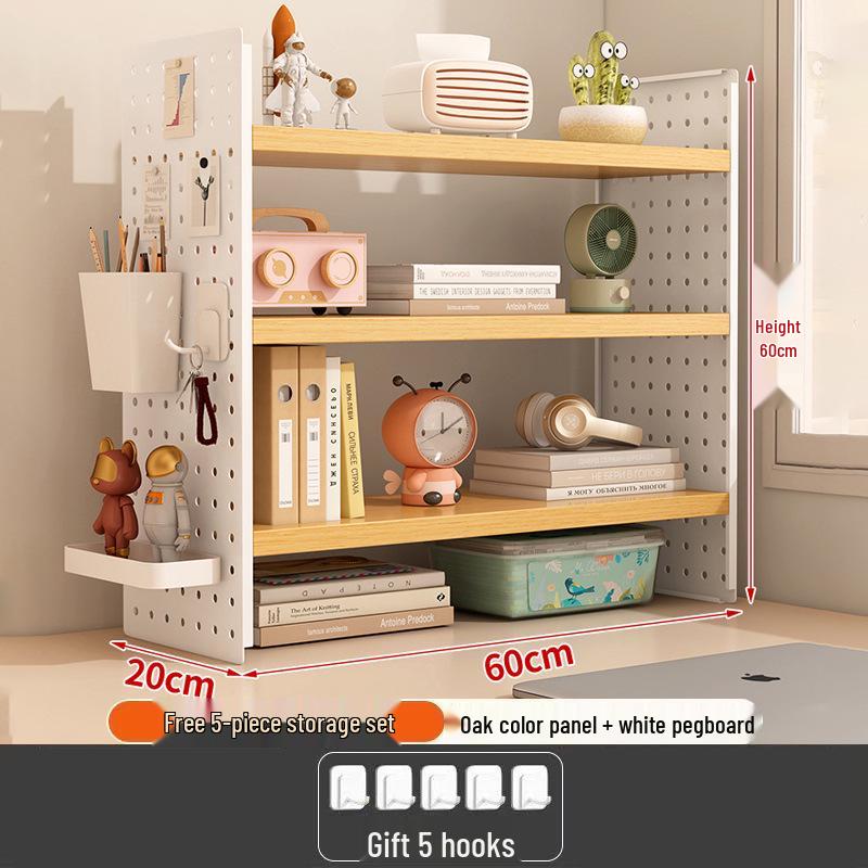 Pegboard Desktop Organizer: Multi-layer Storage Rack for Dorm, Home, or Office Desk