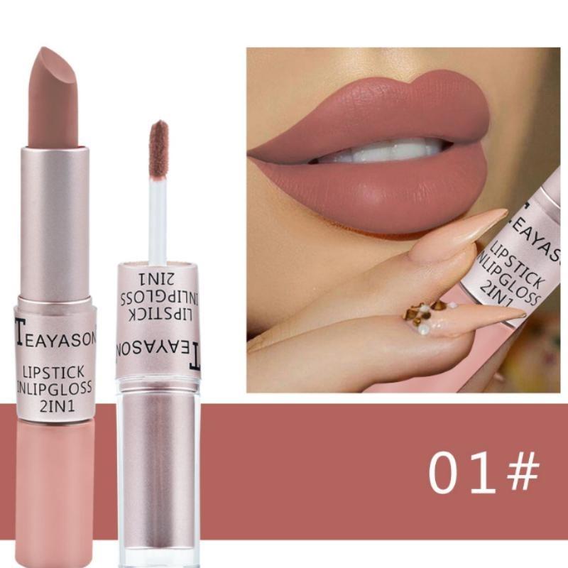 

12 цветных помад для губ, водостойкая, долговечная, матовая, бархатная, блеск для губ, макияж