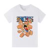 A1379 Kids Boys Girls One Piece Cartoon Print Short Sleeves T-shirt