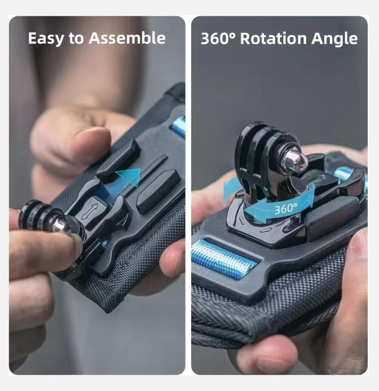 2025 360 Rotation Bag Backpack Shoulder Strap Mount Holder for GoPro Hero 13 12 11 10 9 DJI Action 5 Pro 4 Insta360 X4 X3 Holders