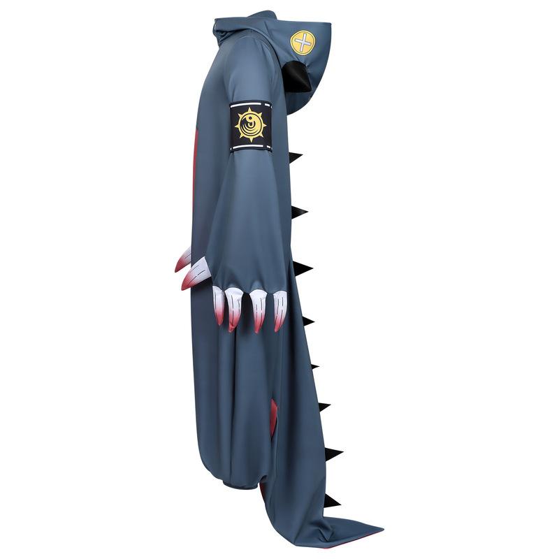 GACHIAKUTA Guita Cosplay Costume BlueJumpsuit Funny Pajamas Anime Game Daily Wear Halloween Embroidery Top Vest Short Wig Set