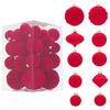 Irregular Shape Flocked Christmas Ball Ornaments - Holiday Tree Decoration Set
