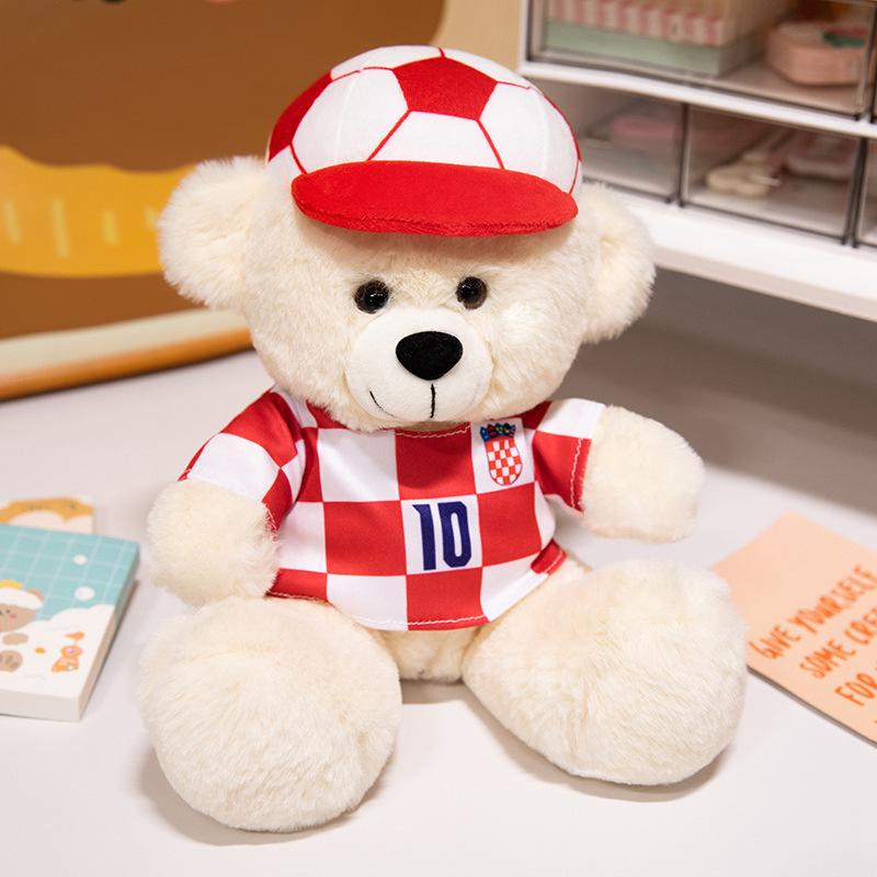 The Same Fun Jersey of The Star, Bear Doll, Basketball, Football Plush Toys, Sports Competition Gifts, Birthday Gifts
