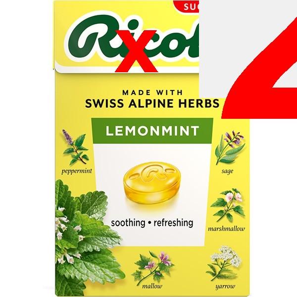 Ricola Lemon Mint Herbal Candy Sugar Free 40gFeatures13 herbs with a refreshing lemon balm flavor S Features13 herbs with a refreshing lemon balm flav