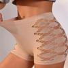 Women's Simple Solid Color Geometric Hollow Boxer Briefs Comfortable and Breathable Women's Underwear