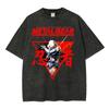 Metal Gear Solid MGS1 Gray Fox Game Vintage Washed T-shirts Men Women Clothing Fashion Harajuku Short Sleeve T Shirts Streetwear