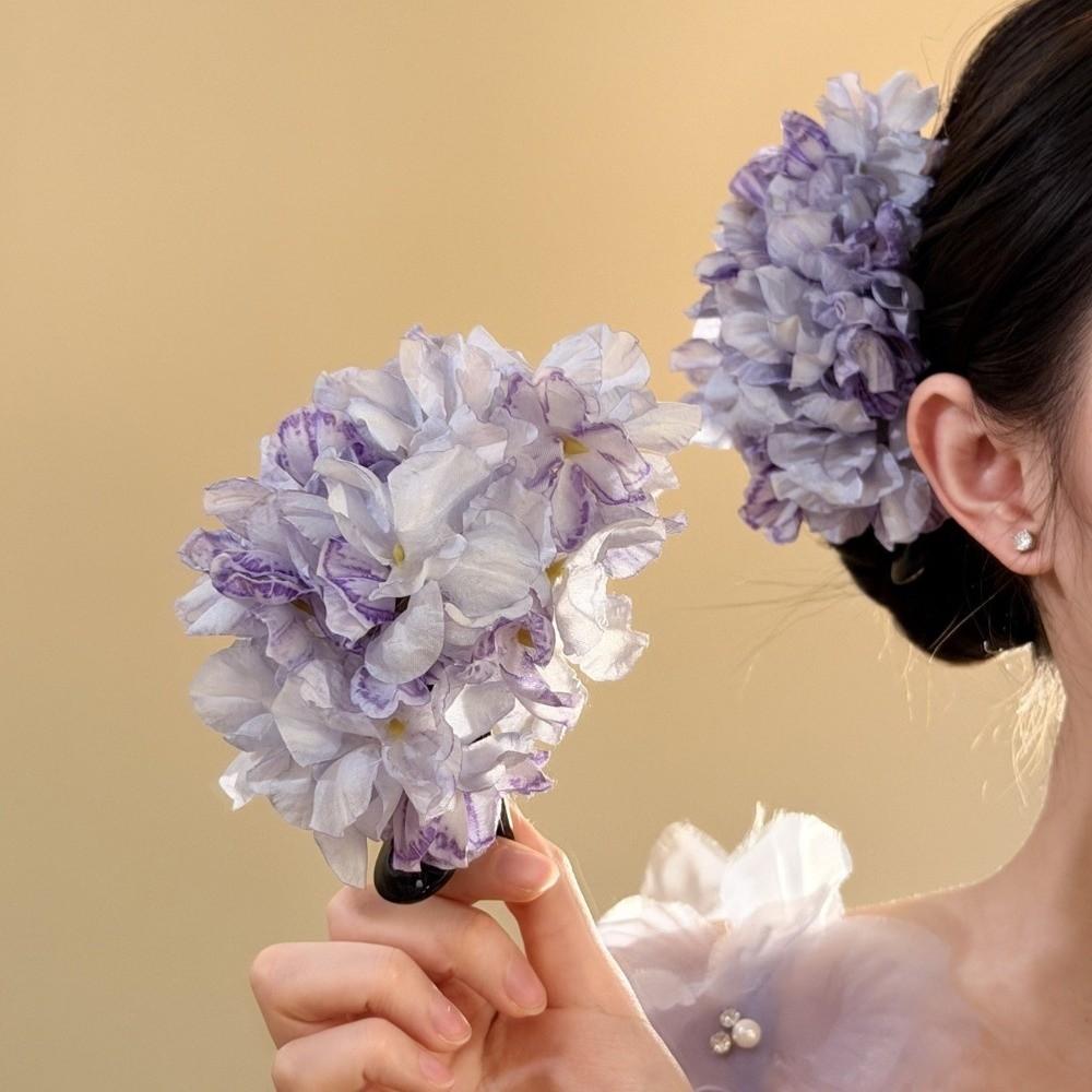 Vintage Sweet Flower Duckbill Clip Simulation Elegant Beach Hair Claw Hair Accessories Chinese Style Vacation Headwear Travel