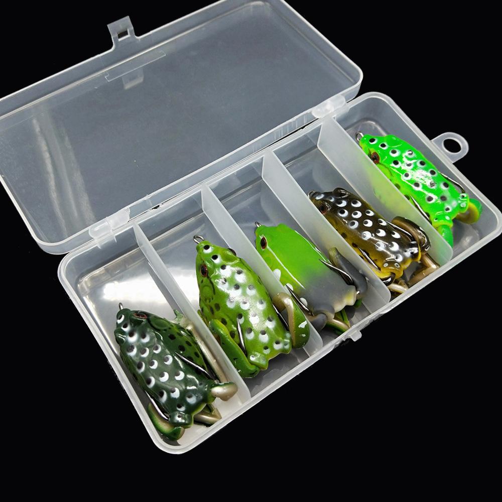 Cross-border 5-pack Set Thunderfrog Artificial Soft Bait Luya Simulation Black Perch 55CM 15G ABS Material with Hooks