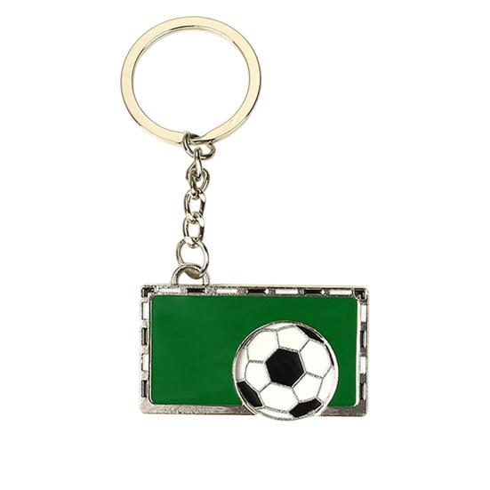 Keychain Pendant, Thickened Stainless Steel Bottle Opener Key Chain, Football Pattern Waterproof Multifunctional Key Ring Fan Gift Bar Accessory