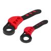 2 Pcs Belt Wrench Multi Purpose Adjustable Rubber Strap Wrench 6in 8in For Car Maintenance Yellow/Red