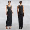 C7117 Fashion Women's Sleeveless U-neck Bodycon Dress with Hot Drilling, European and American Style.