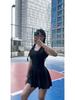 Regina Women's Nude Sports Dress: Anti-Exposure Tennis Skirt with Breathable Fabric and Chest Pad for Outdoor Running and Fitness.