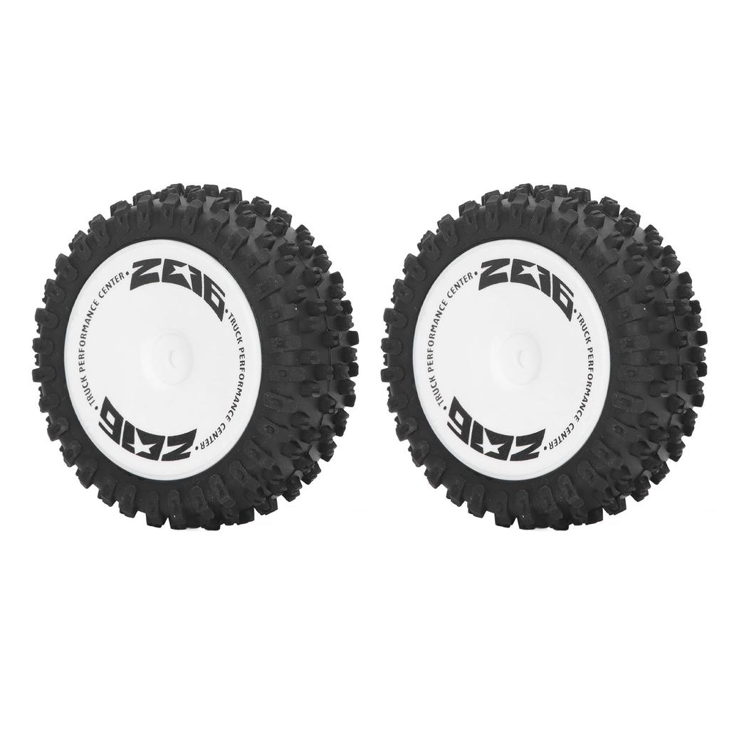 2Pcs Rubber RC Car Rear Tires Rear RC Wheels Tires Set for WLtoys 124007 Remote Control Car