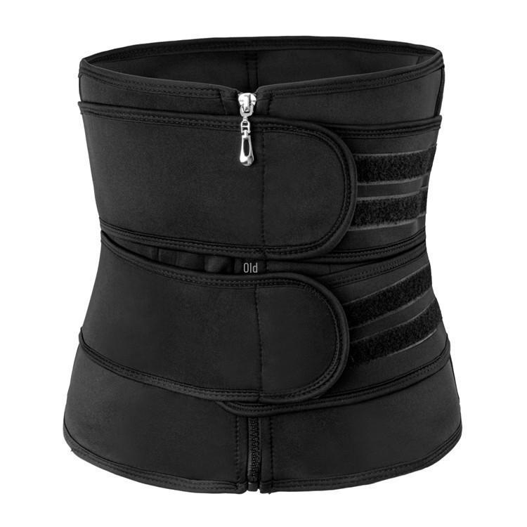 Yoga Waist Shaping and Fitness Belt with Zipper and Velcro for Sweat Relief