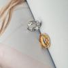 Anillo Minimalista de Moda con Rejilla de Diamantes de Acero de Titanio Dorado - Estilo Francés, No se Desvanece, Joyería de Moda para el Dedo Índice para Parejas