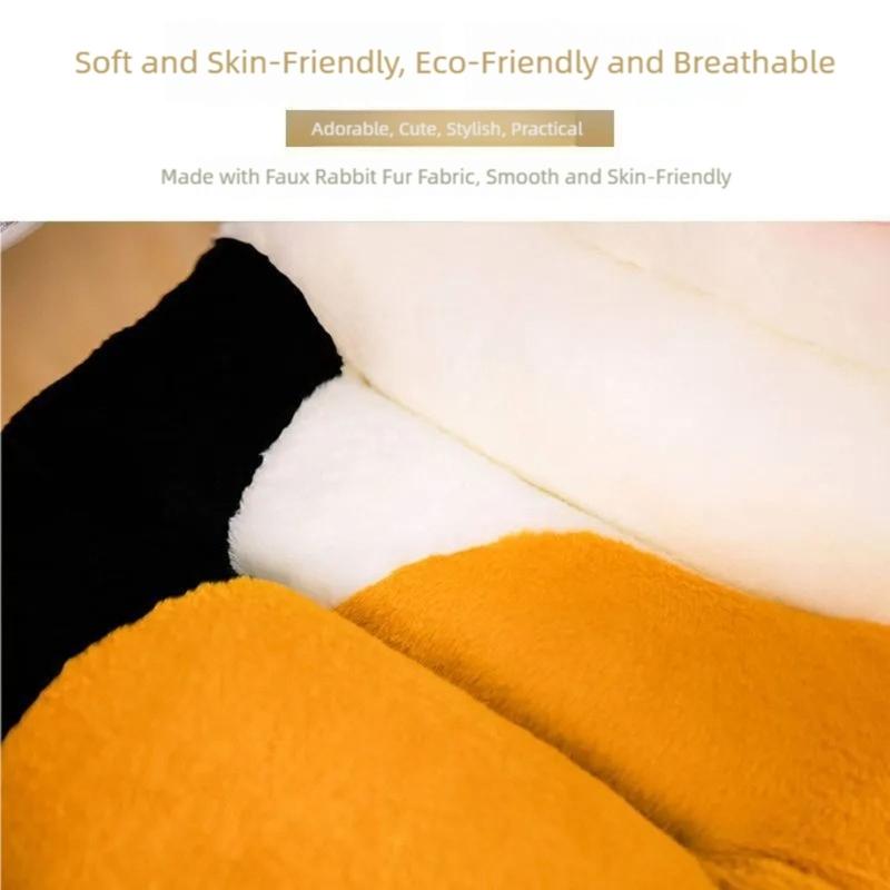 Backrest Cushion With Furry Fabric For Long Sitting Hours Office Study Cats Paws Design PP Cotton Filling Seat Pillow