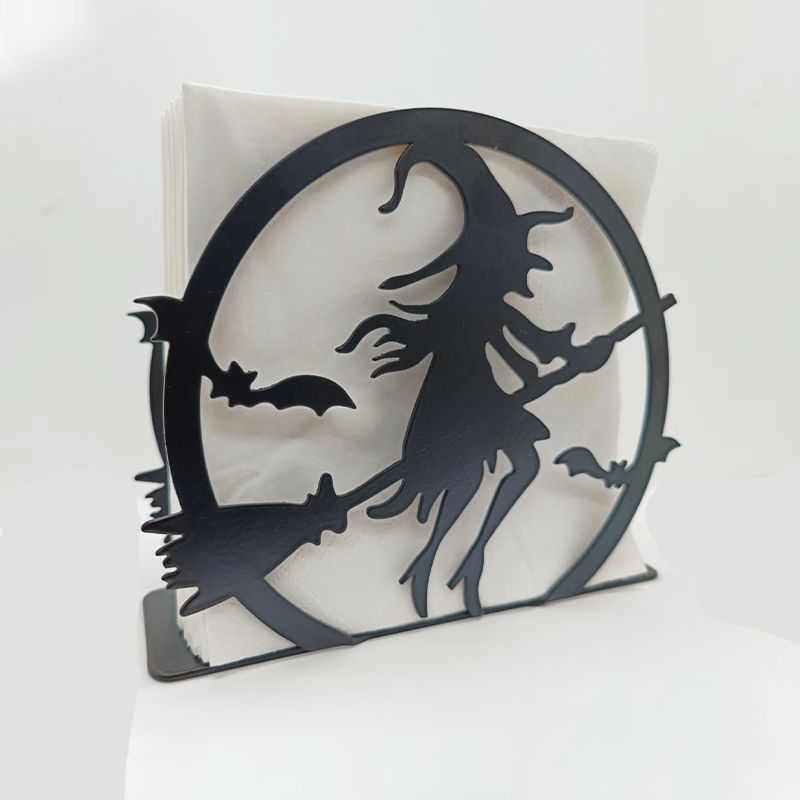 Large Witch-Shaped Iron Art Tissue Box Nordic Style Creative Hotel Western Restaurant Cafe Table Napkin Holder
