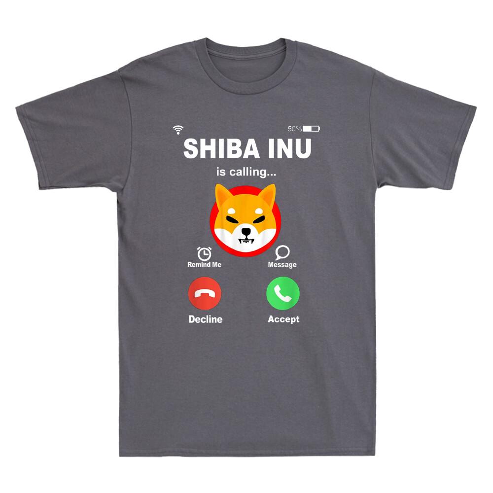 Shiba Inu Is Calling Funny Token Coin Currency Meme Unisexs T Shirt
