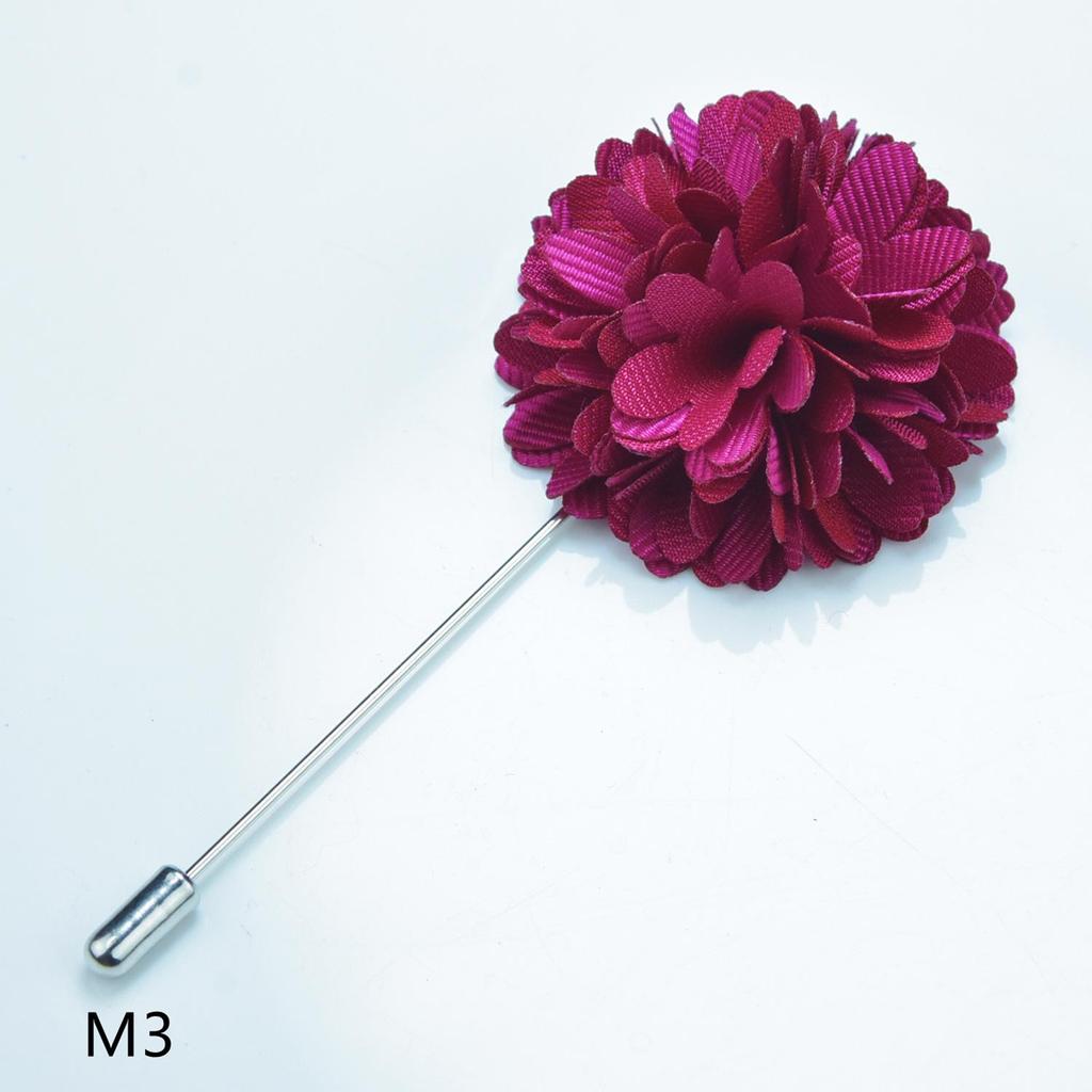 Handmade Floral Blue Corsage Brooch for Men & Women