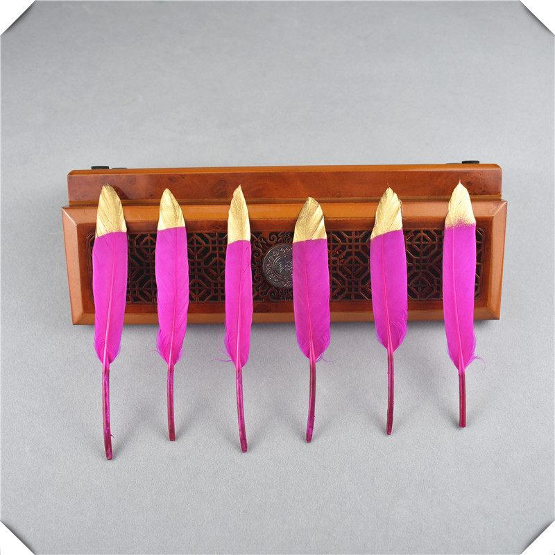10/20 Stück Goldene Entenfedern DIY Handarbeit Dekoration Hochzeit Hut Federn für Schmuckherstellung Traumfänger Federn Basteln 10-15CM