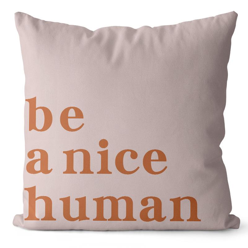 Cream Printed Throw Pillow Cover Earthy Nordic Abstract Cushion Sofa Car Office Cushion Cover