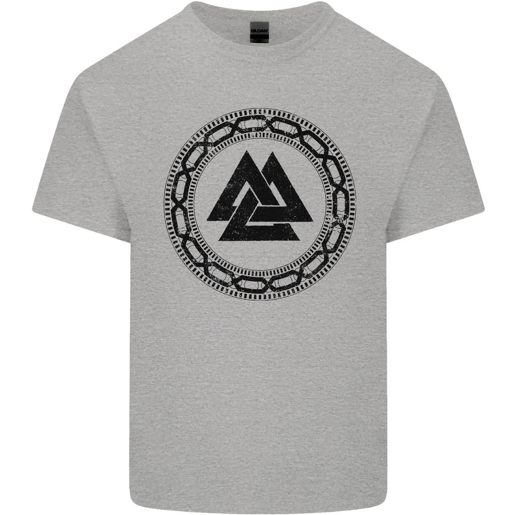 Viking Symbol Valknut Black Gym Unisexs Light Cotton TShirt