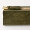 Pencil Case PB Zipper Pencil Case M Oliva Leather Italian Leather Slim Simple Slip-on (Green) IPV-5801