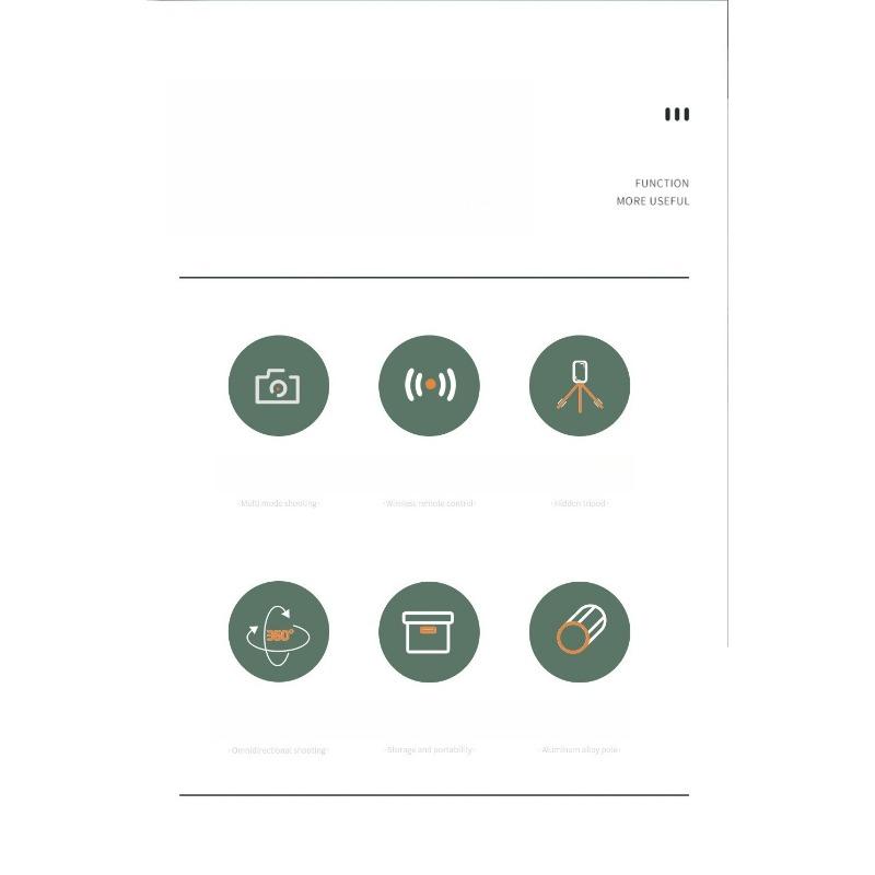 1PC R1 series mobile phone Bluetooth selfie stick fill light live broadcast shooting portable integrated telescopic tripod