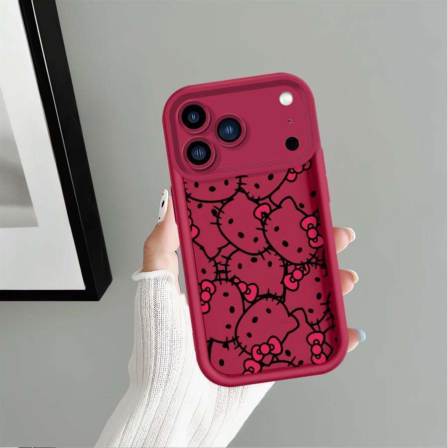 Case for Apple iPhone 17 Pro Max 16e 16 15 11 13 Mini XR Air XS 12 14 Plus Phone Cover Sanrio Cartoon Hello Kitty