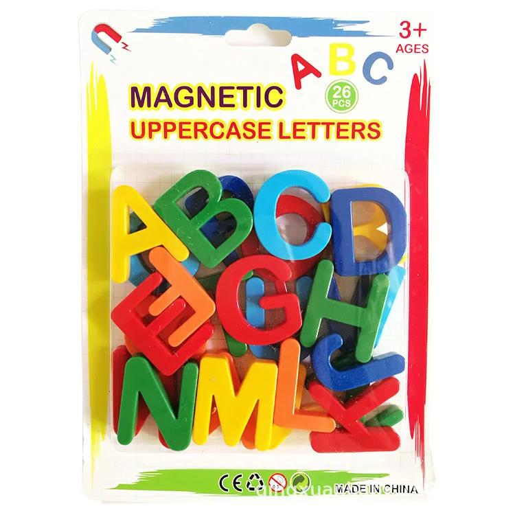 Spielzeug Lernspielzeug 26 Stück Magnetische Lernbuchstaben Kunststoff Kühlschrankaufkleber Kleinkinder Lernen Rechtschreibung Zählen Kinder