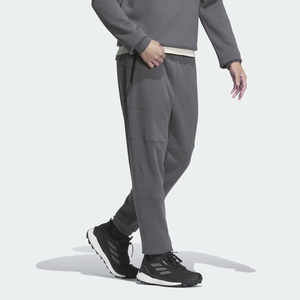 Adidas French Terry Sweat Pants With Solid Color Logo Men Bottoms Charcoal-Grey IW3910