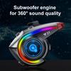 Y21 Helmet Headphones Bluetooth 5.4 Waterproof Noise Reduction Headphones with Fm Radio Sos Warning Light Custom Rgb Audio
