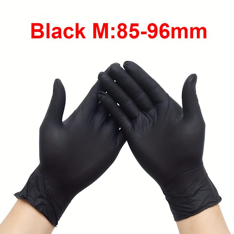 100/50pcs Latex Free Black Elastic Gloves (Box) Disposable Nitrile Gloves for Housework Cleaning Car Industry Gardening Cooking