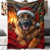 1Pc Cartoon Print Flannel Blanket, High Quality Comfortable for All Seasons, Home Decor, Warmth and Comfort, Perfect for Christmas Birthday Gift