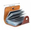 Bank Card Case Portable Passport Wallet Card Bag 24 Bits Card Case Business Card Holder PU Leather
