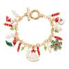 Snowflake Merry Christmas Bracelet Snowman Santa Claus Hand Chain Creative Christmas Jewelry  Girl
