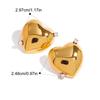 Yori Stainless Steel Heart Stud Earrings 18K PVD Plated Daily Smooth Hypoallergenic Waterproof Jewelry for Women Gift