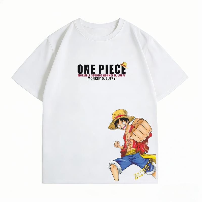 Unisexs Clothing New 100 Cotton Summer TShirt Bandai One Piece Unisexs TShirt Luffy Print Casual Unisexs TShirt