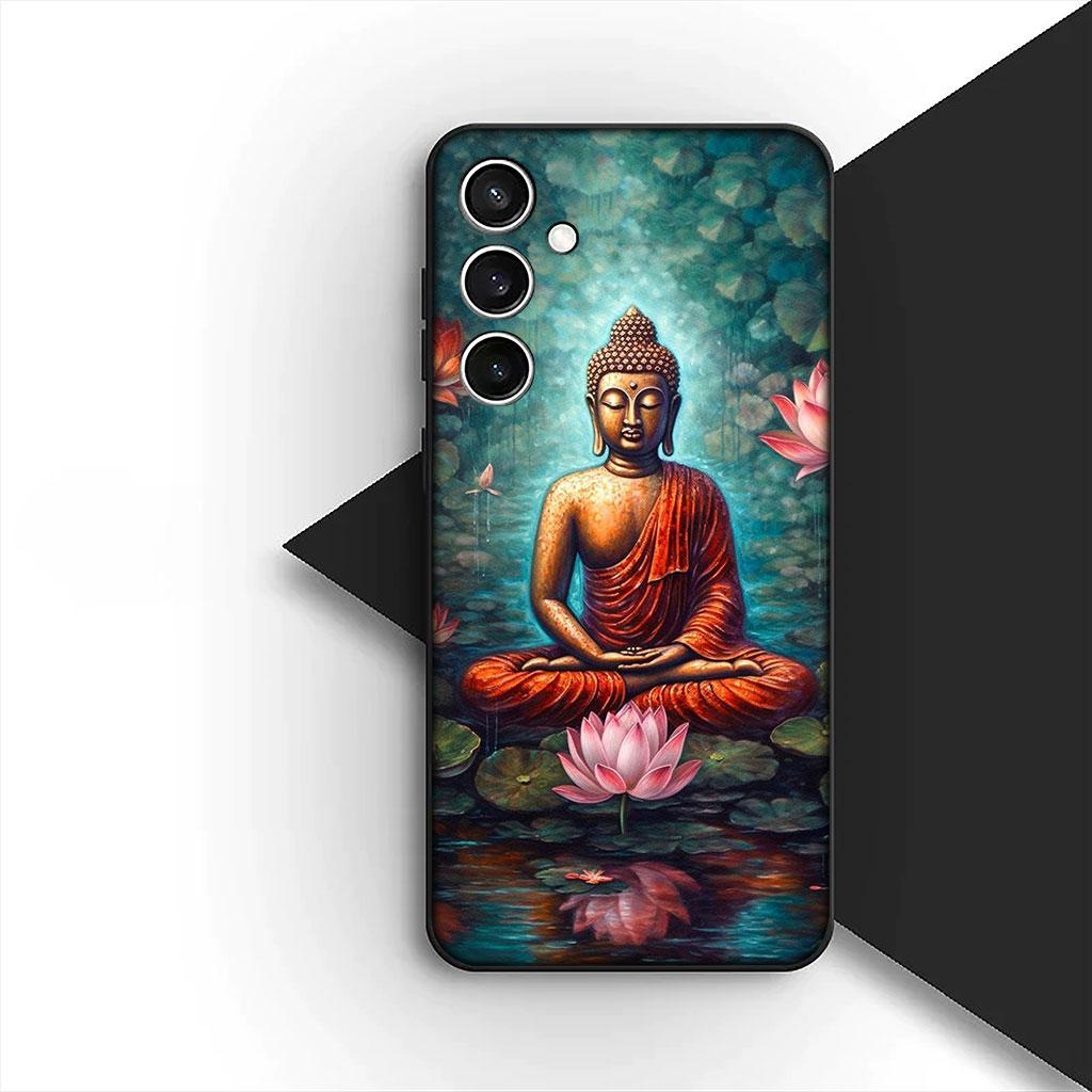 Phone Cover for Motorola Moto Edge 70 60 Fusion NEO Pro G Stylus G56 G96 G04 G05 20 Soft Case Lord Buddha Lotus Flower Light