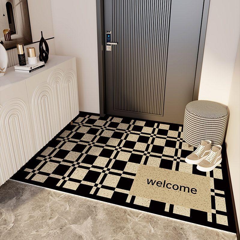 Eingangsfußmatte Fußmatte Haushaltseingang Seidenring Fußmatte Verschleißfest und Rutschfest Fußmatte